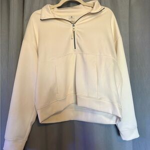 Danskin Off-White Quarter-Zip Pullover